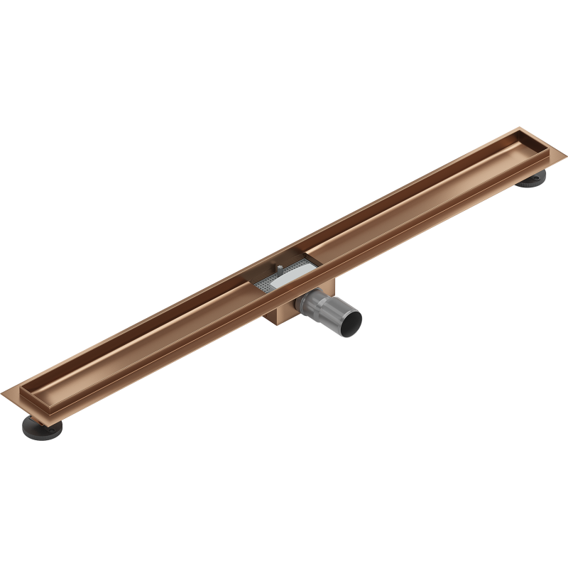 Mexen Flat corpo para ralo linear 90 cm, cobre escovado - 1C15090